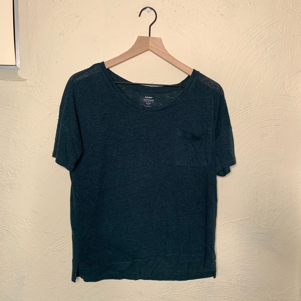 Old Navy Boyfriend Top Sz Small Color: green